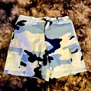 Brand New Golf Wang Size 32 Blue Camo Cargo Shorts